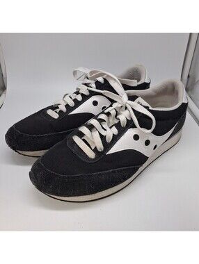 Saucony Jazz Original Women’s Size 9 Black White Suede Nylon Retro Sneakers S605